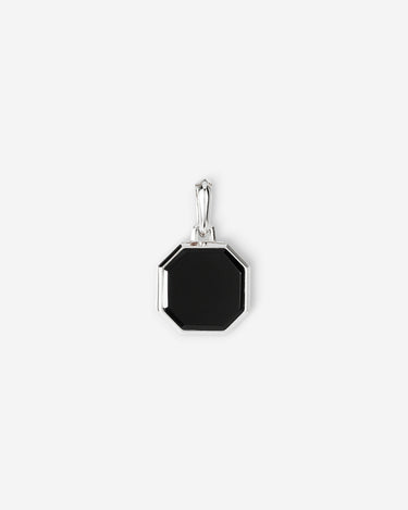 Onyx Octagon pendant Zilverkleurig