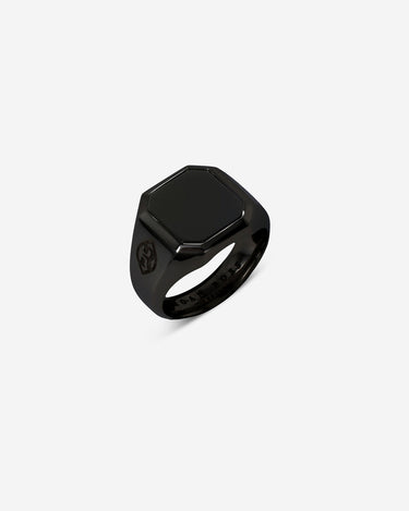 Hexa Midnight Onyx Ring zwart