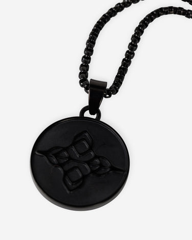 Obsidian Emblem pendant black necklace