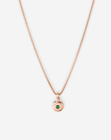 Solar green Eye ketting rosé goudkleurig