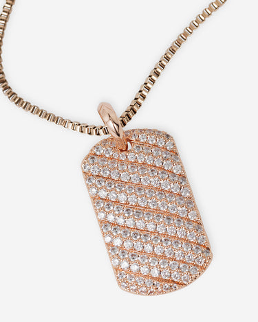 Obsidian SparkTag Anhänger Rosé Goldfarben