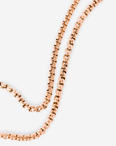 Brick Royale rosegoldfarbene runde Boxkette 2mm