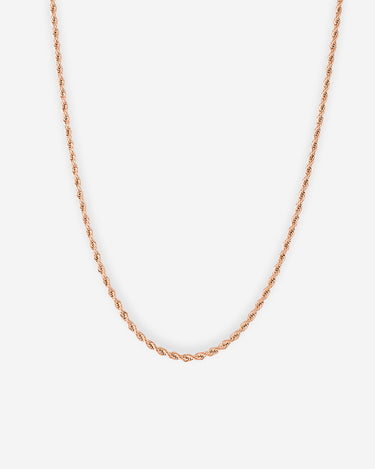 Royal Link roségoudkleurige gedraaide koordketting 2mm