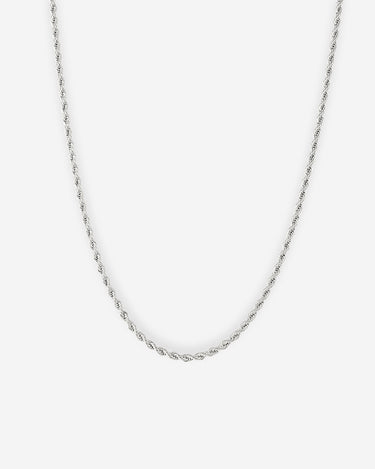 Royal Link zilverkleurig gedraaide koordketting 2mm.