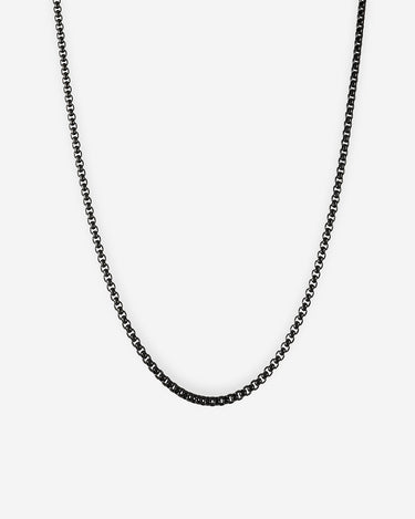 Brick Royale zwart ronde boxketting 2mm