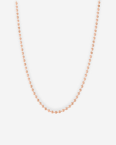 Solar Beads Rosé goudkleurig ketting 3mm