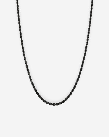 Royal Link zwart gedraaide koordketting 2,5mm