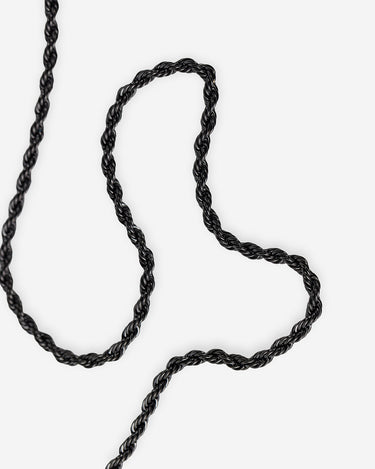 Royal Link black twisted cord necklace 2.5mm