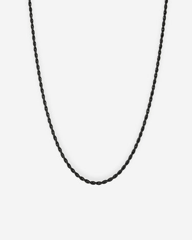 Royal Link zwarte gedraaide koordketting 2mm