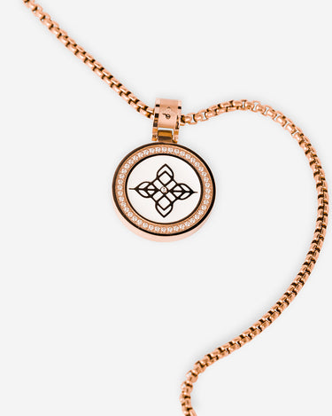 Solar Crest Kette Roségoldfarben