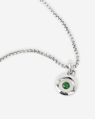 Solar green Eye necklace silver-colored