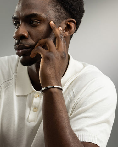 Celestia Guard Silver-Colored Bangle Bracelet