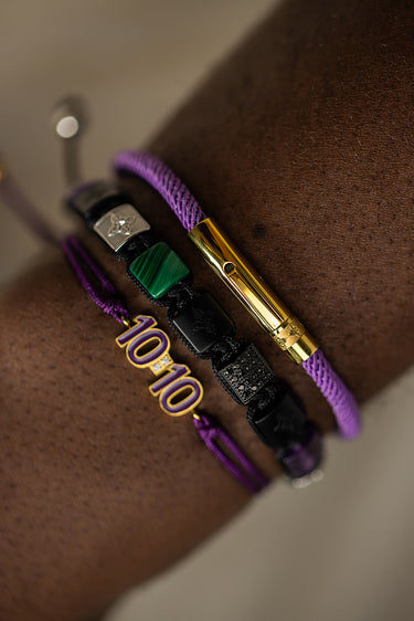 Noirèa goldfarbenes lila Armband 4mm