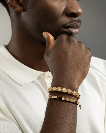 Celestia Guard Gold-Colored Bangle Bracelet