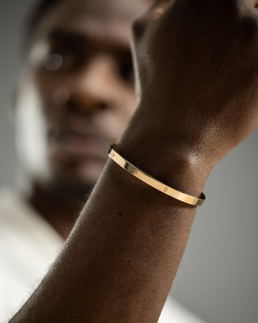 Celestia Guard Gold-Colored Bangle Bracelet