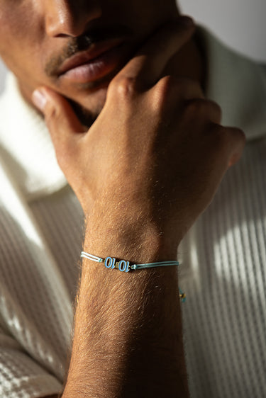 10:10 Liora Gold-Colored Light Blue Bracelet